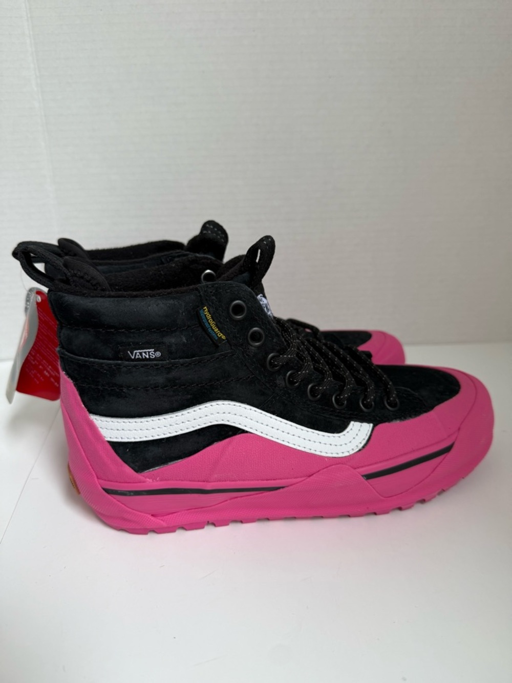 Vans Kids Black, Pink & White High-Top Sneakers